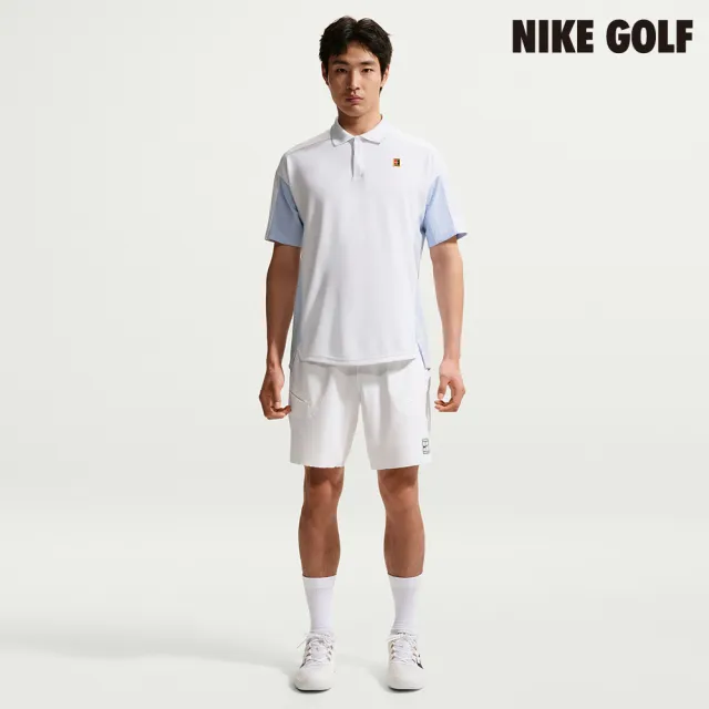 【NIKE GOLF】Nike Dri-FIT 男子速乾網球翻領短袖 T 恤 白色(IR6293-100)