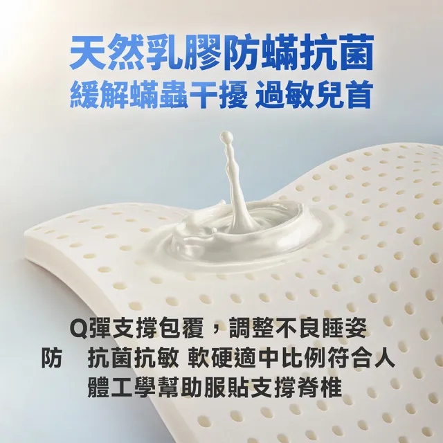 【Lunio】標準雙人石墨烯乳膠高碳錳獨立筒床+枕5尺x6.2尺x24cm-Quantum Max