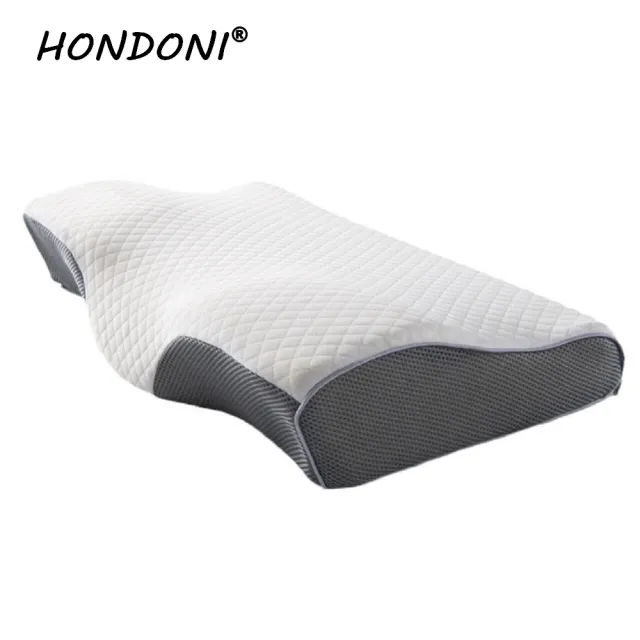 【HONDONI】人體工學4D蝶型止鼾護頸低眠枕頭(沉靜灰Z1-EY)品牌8周年慶