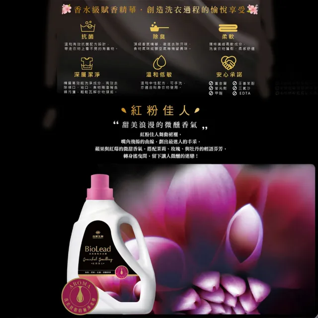【台塑生醫】BioLead 經典香氛洗衣精瓶裝2kgx3(4款任選)