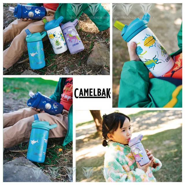 【CAMELBAK】350ml Flip Straw兒童吸管不鏽鋼保溫/保冰瓶(公司貨/全/保溫/保冰)