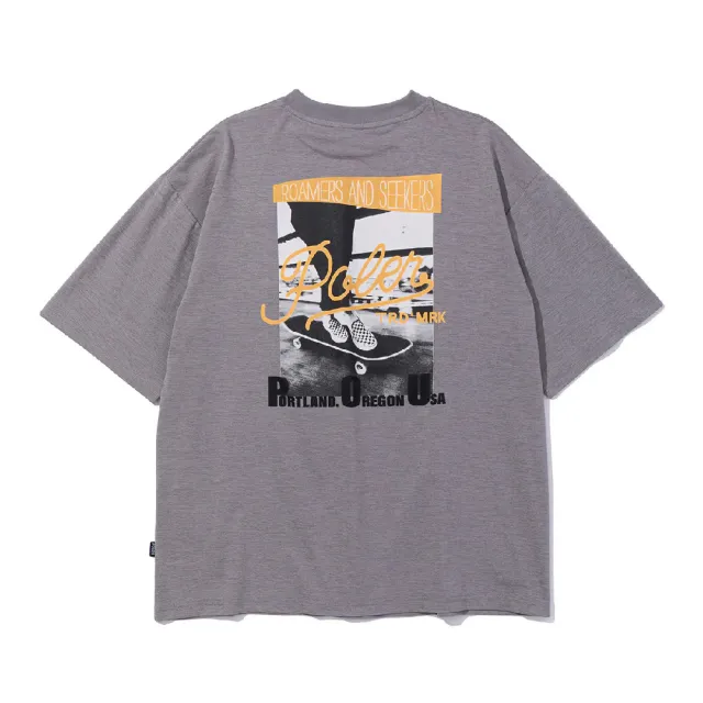 【POLER STUFF】日本限定 PHOTO QUICK DRY TEE 機能速乾滑板印花T恤 UV防曬T 灰