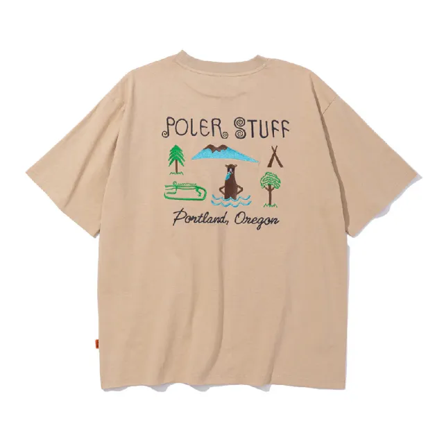 【POLER STUFF】日本限定 PRM TOURIST TRAP EMB TEE 刺繡短袖T恤 卡其