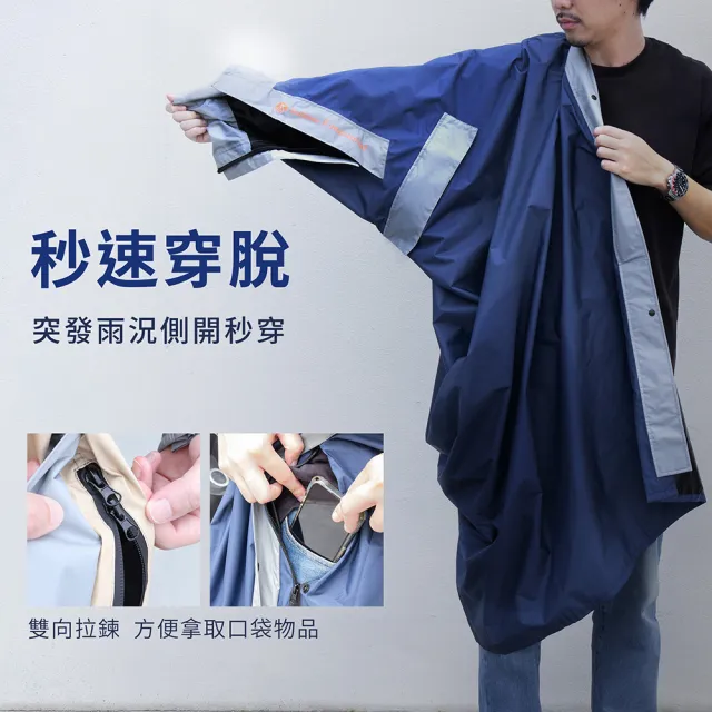 【boy】一件式極輕速穿側開雨衣_多色(高抗水壓 機車族 快穿 中性 潮流 簡約)
