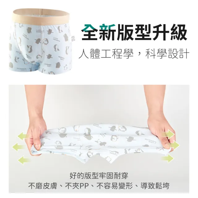 【寶貝家】男童內褲 4件組 兒童棉質四角褲 雙層襠部 男生底褲 抗菌內褲 平口內褲 平角褲