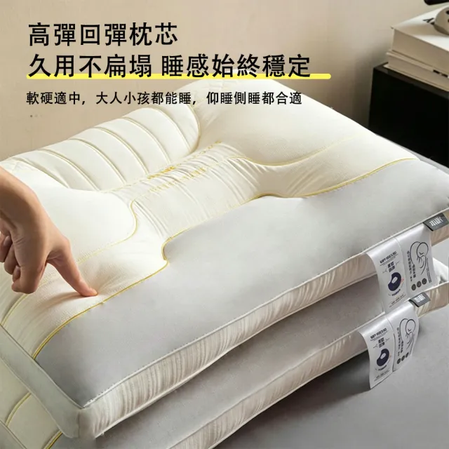 【AOAO】高回彈定型護頸枕 48x74cm(人體工學/防落枕/不塌陷護頸椎/軟彈支撐)