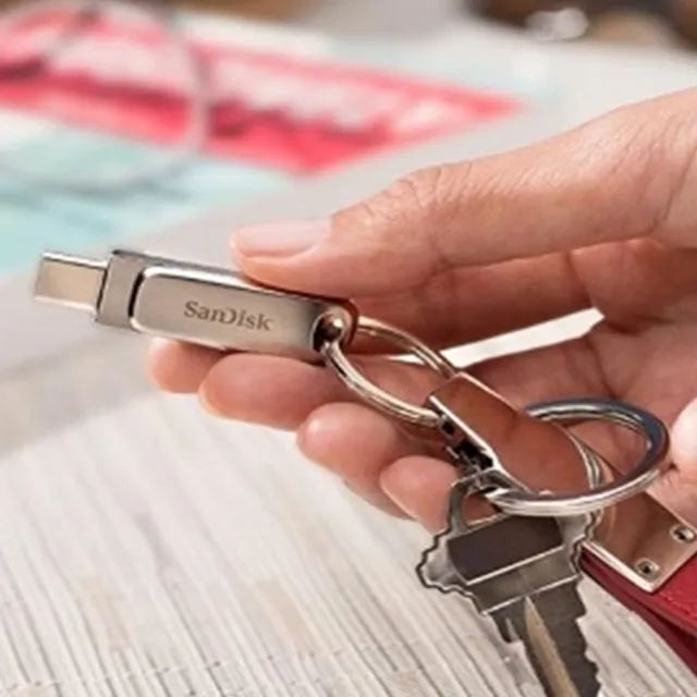 【SanDisk 晟碟】全新版 64GB Ultra Luxe TYPE-C USB 3.2 全金屬 雙用隨身碟(原廠5年保固 最高讀速400MB/s)