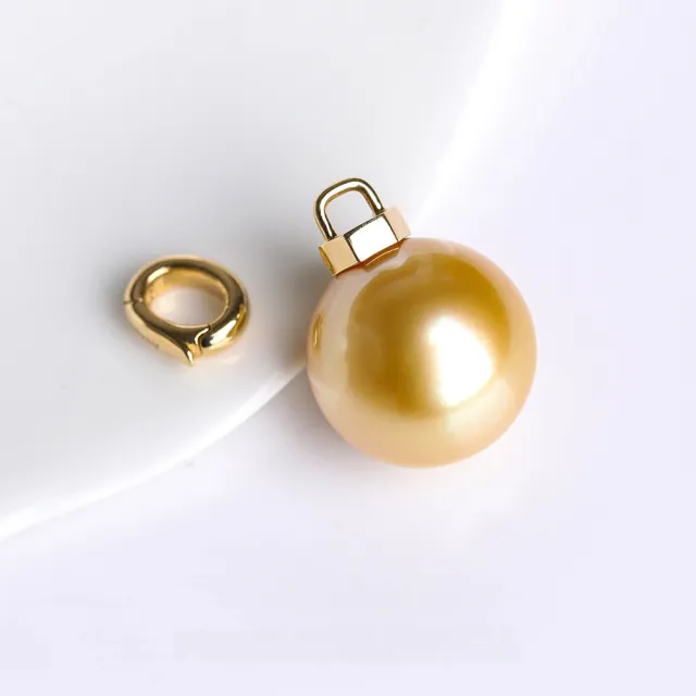 月輝珠寶 13-14mm 頂級天然南洋金珠 18K金萬能扣吊墜 實用百搭 單珠設計 簡約時尚 高級珠寶 - momo購物網 - 好評推薦 ...