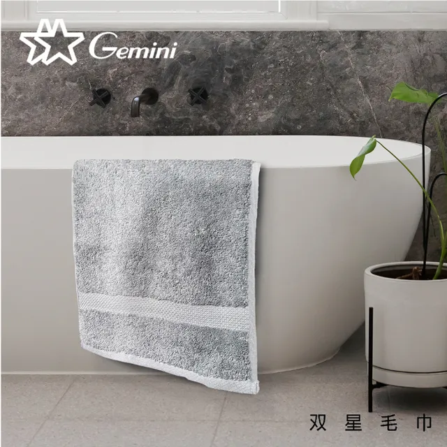【Gemini 雙星】輕奢緞檔精梳棉浴巾超值2入組(6色任選)