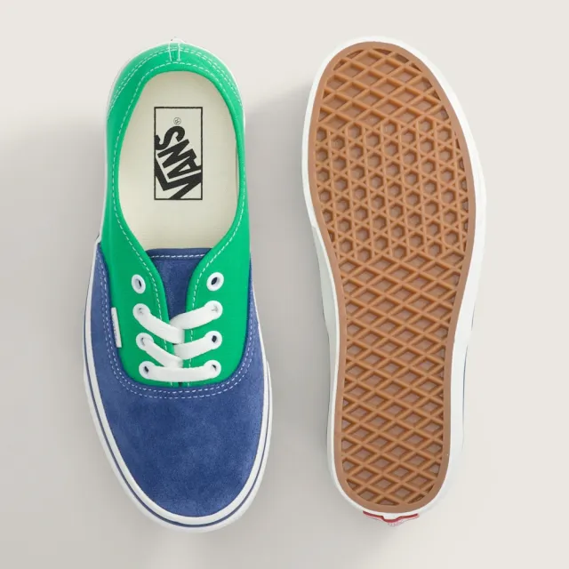 【VANS】官方旗艦 Authentic 綠色/藍色滑板鞋 休閒鞋