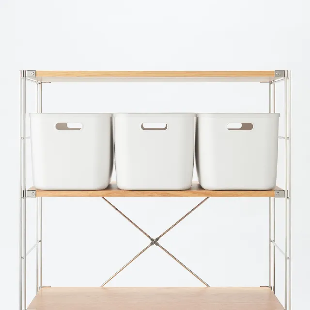 【MUJI 無印良品】軟質聚乙烯收納盒/大 約寬25.5×深36×高24cm(5入組)