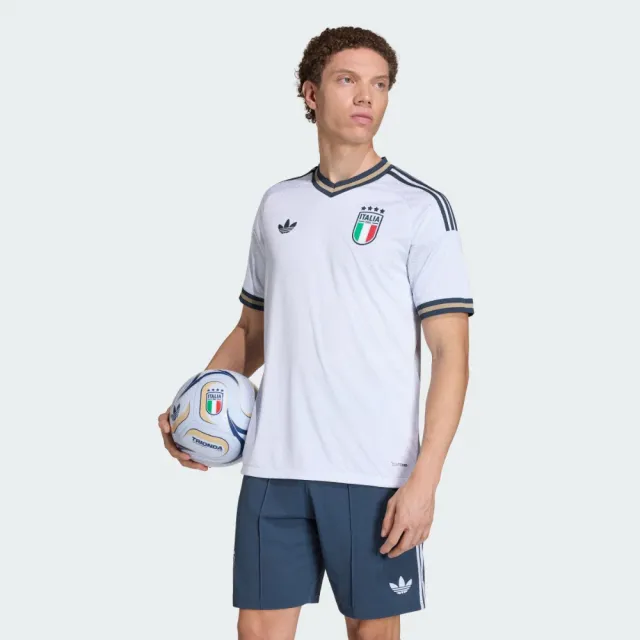 【adidas 愛迪達】世界盃 義大利 客場球員版短袖球衣 吸濕排汗 男 JL6938