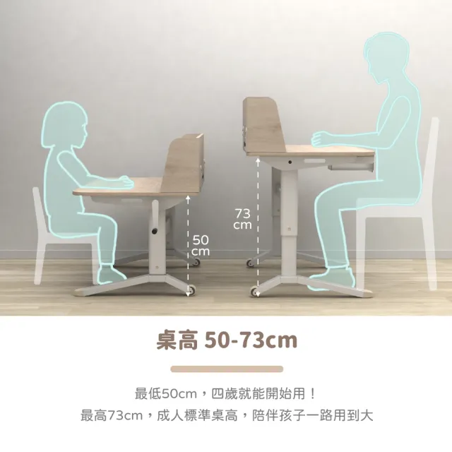 【林製作所】兒童成長桌椅組(台灣製 桌高可調 書桌椅 升降桌 兒童桌 學生書桌)