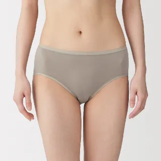 【MUJI 無印良品】女柔滑中腰內褲(深灰/黑色/黃橘/摩卡棕/淺粉/淺綠/藍色)
