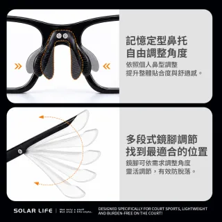 【索樂生活】無鏡片匹克球護目鏡 贈收納盒 匹克球眼鏡 運動護目鏡 TR球場眼鏡 防脫落鏡框 匹克球防護配件