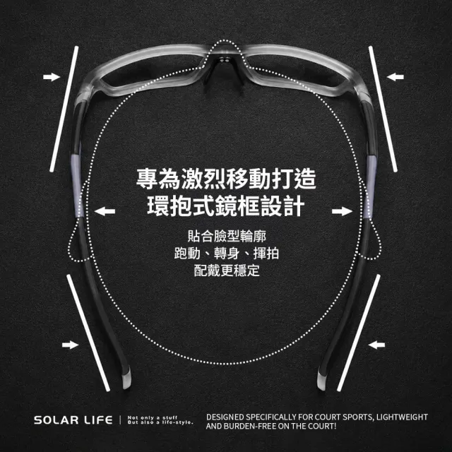 【索樂生活】無鏡片匹克球護目鏡 贈收納盒 匹克球眼鏡 運動護目鏡 TR球場眼鏡 防脫落鏡框 匹克球防護配件