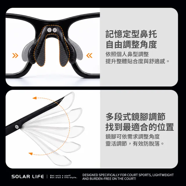 【索樂生活】無鏡片匹克球護目鏡 贈收納盒 匹克球眼鏡 運動護目鏡 TR球場眼鏡 防脫落鏡框 匹克球防護配件