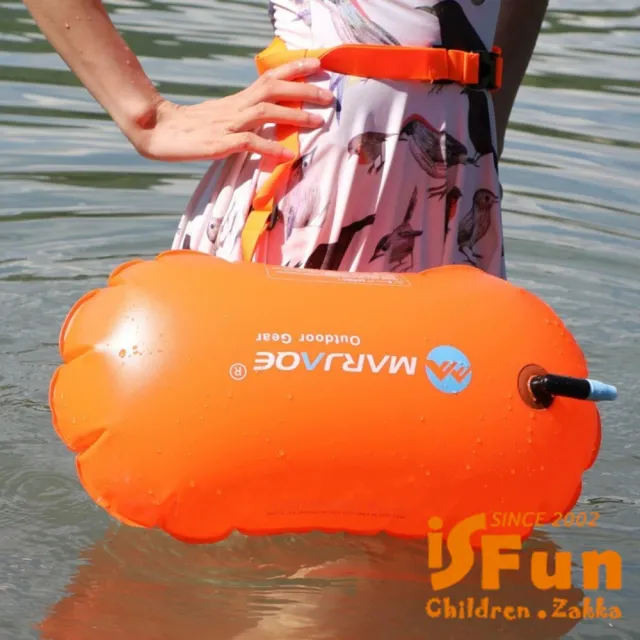 【iSFun】防溺水 加厚單氣囊繫腰游泳浮標/顏色可選
