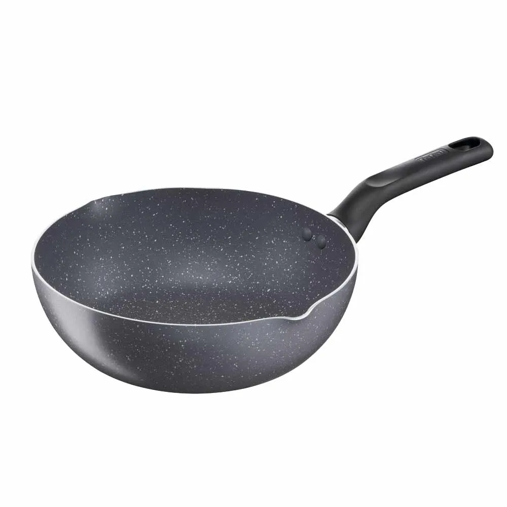 【Tefal 特福】礦石灰系列28CM萬用型不沾鍋深平鍋