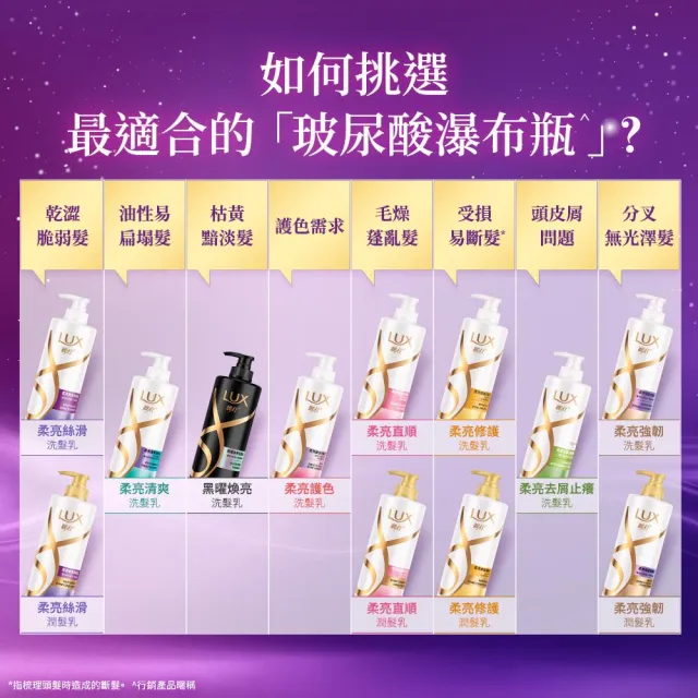【LUX 麗仕】柔亮系列洗髮乳750ml/潤髮乳650ml x3入(多款任選)