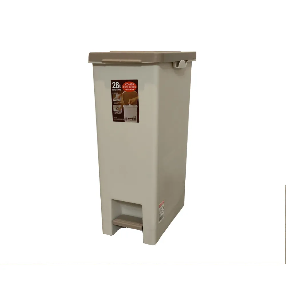 【真心良品】杜克28L腳踏式垃圾桶-2入(VO028 年前大掃除 隙縫專用 公家機關 廚房衛浴 KEYWAY聯府)