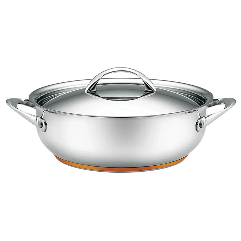 【MEYER 美亞】ESSTEELE意帝斯 Per Vita 銅鑽頂級不鏽鋼 28cm 萬用鍋含鍋蓋 (IH/電磁爐適用)