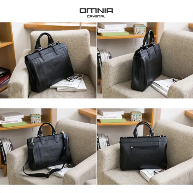 【WHOSE BAG】雙11 韓國 OMNIA GLORIA 義大利真牛皮商務公事包｜可肩背 NO.MB5012(真皮包包 男公