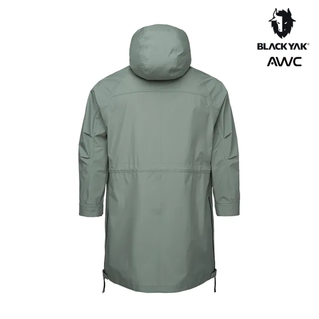 【BLACKYAK】女 AWC TRAVEL長版防水外套[淺橄綠]戶外 登山 防水 防風 防潑水 連帽風衣款|FB1WJ105