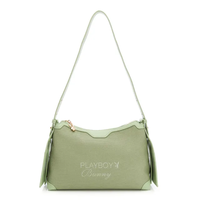 【PLAYBOY】斜背包  SoftWeave系列 - 綠色