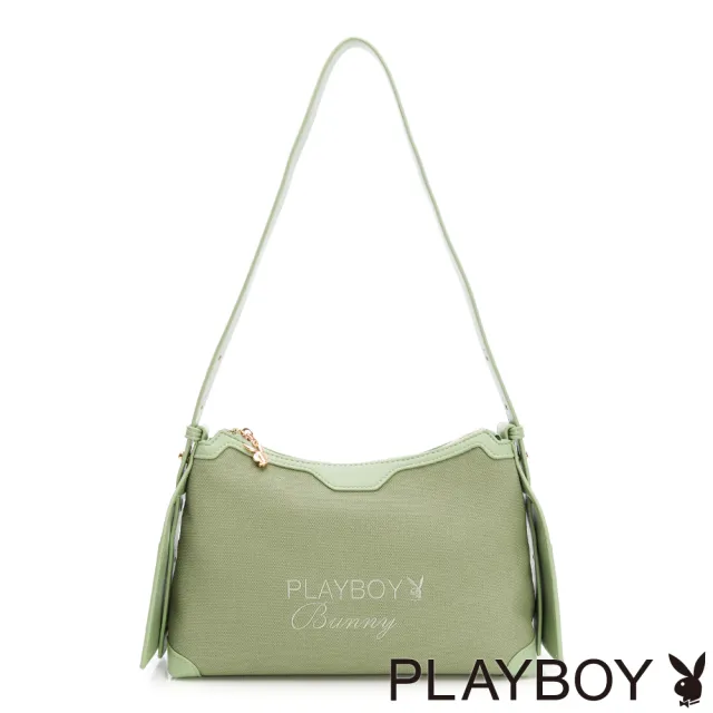 【PLAYBOY】斜背包 SoftWeave系列 - 綠色