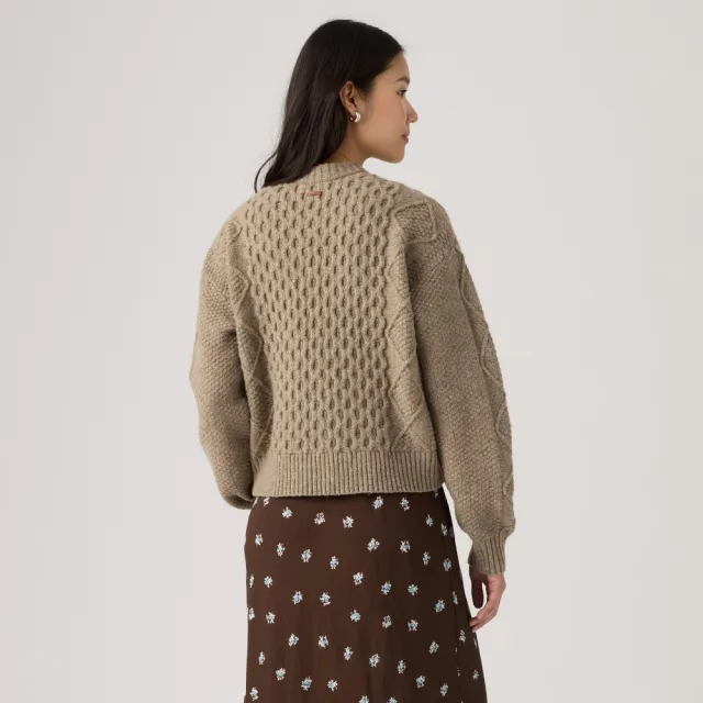 【LEVIS】Charlotte 圓領開襟衫 / 羊毛混紡 女生上衣 人氣新品 007VG-0004