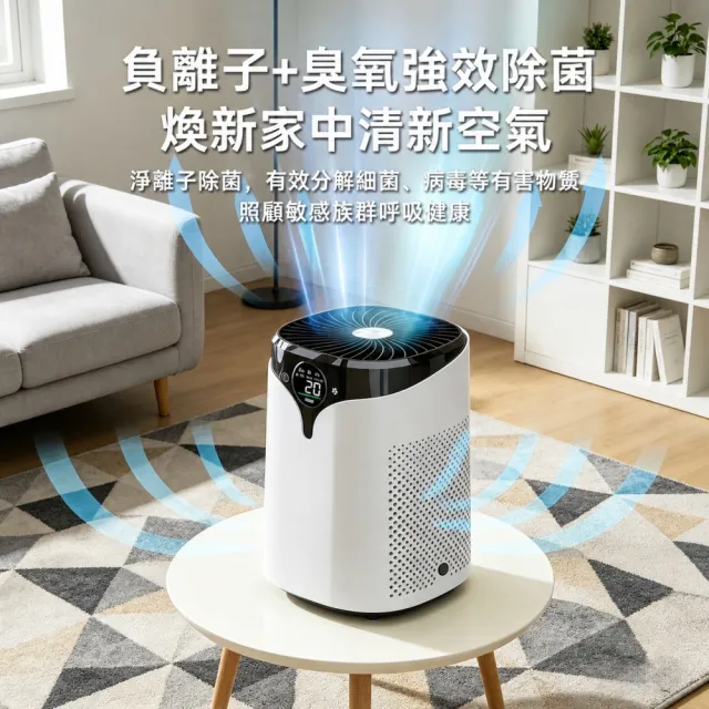 【大城小居】負離子桌面空氣清淨機 寵物吸毛除甲醛除菸味（預購12天）