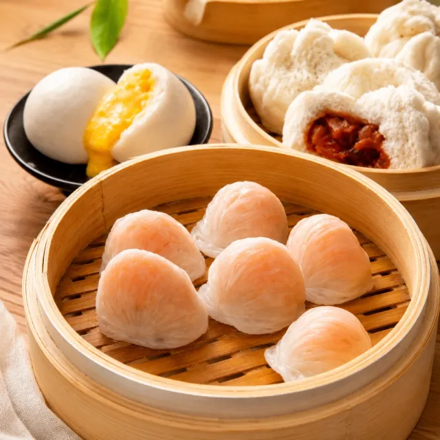 【易牙居】人氣港點 鮮蝦餃3入任選 (蝦餃 港點 燒賣 奶黃包 叉燒包 快速上桌 團購)