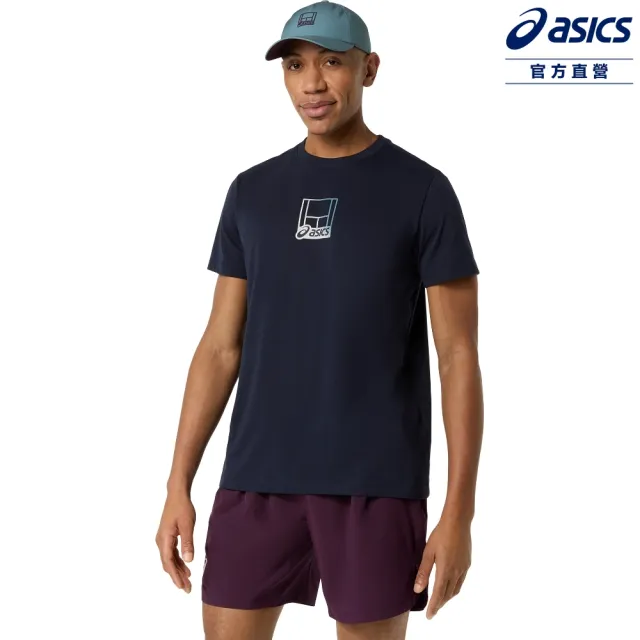 【asics 亞瑟士】短袖上衣 男款 海外版 網球上衣 2041A355-402