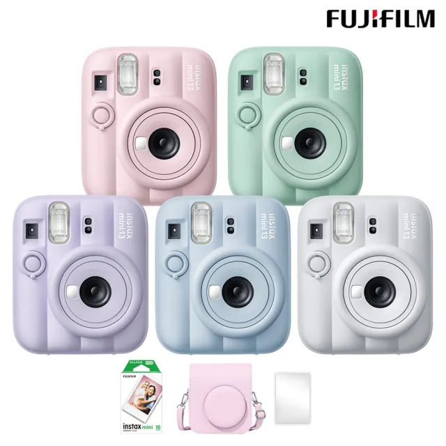 【FUJIFILM 富士】instax mini 13 拍立得相機 原廠公司貨(送皮套10張底片組合)