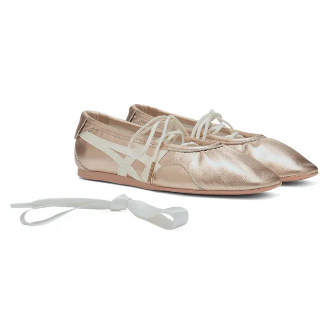 【Onitsuka Tiger】鬼塚虎-玫瑰金底白虎爪紋 GYMNARINA(1182A754-700)休閒鞋
