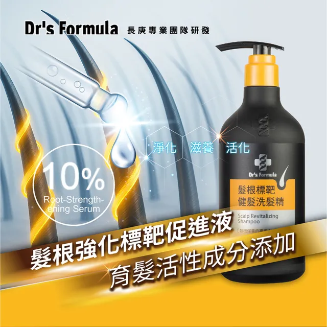 【Dr’s Formula 台塑生醫】髮根標靶健髮洗髮精580g(強健髮根/官方直營)