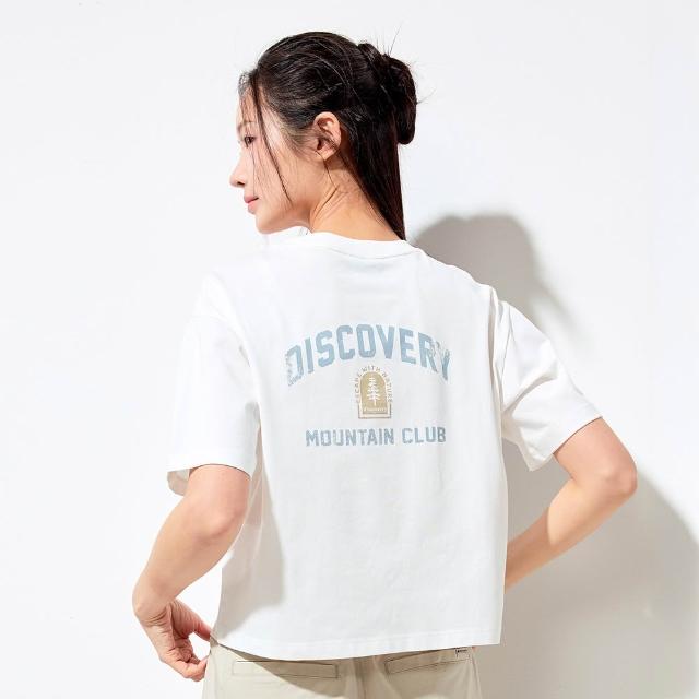 【Discovery Expedition】Freshvent 女版短版印花短袖T恤 上衣(DWRS93053-WHS)