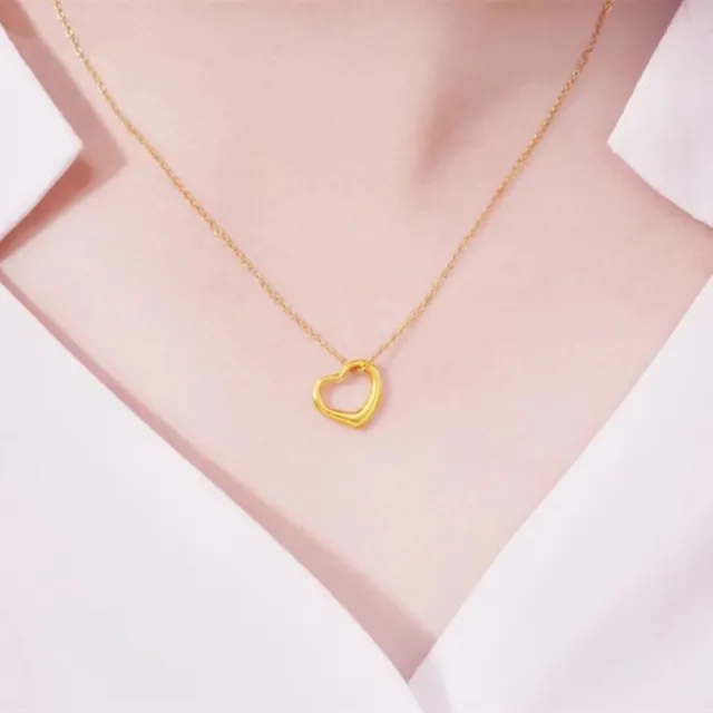 【Penny 珮妮】999黃金 立體愛心 吊墜項鍊(母親節禮物 交換禮物 送女友 生日禮物 情人節 尾牙 新年 結婚)