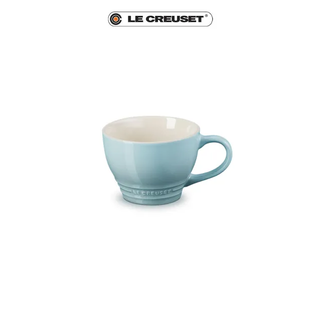【Le Creuset】瓷器卡布奇諾杯400ml(無花果/海洋之花/迷霧灰 3色選1)