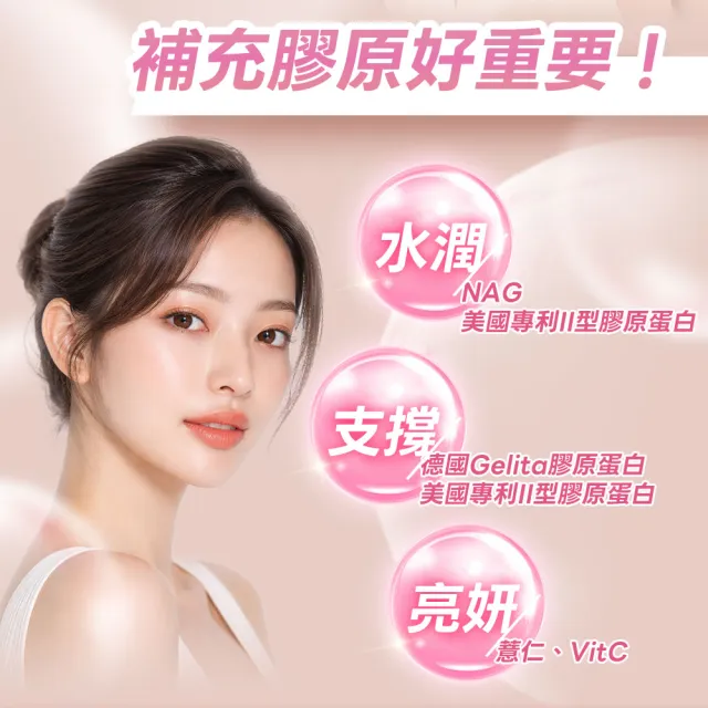 【日本味王】第二代膠原蛋白60粒 x3盒(德國GELITA水解膠原蛋白、維生素C、薏仁萃取)