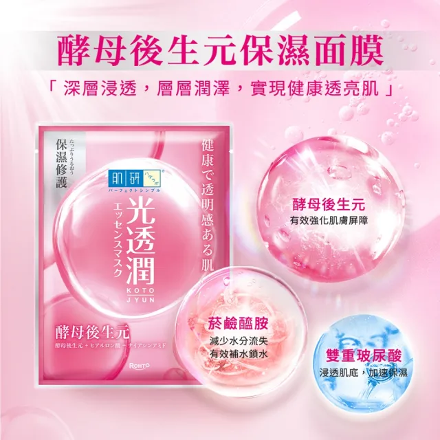 【肌研】官方直營 光透潤酵母後生元面膜10片(菸鹼醯胺 玻尿酸 補水 修護)