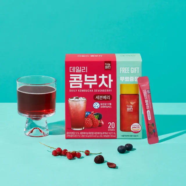 【Danongwon】韓國乳酸菌康普茶 (5g*20入+瓶子)*3盒任選