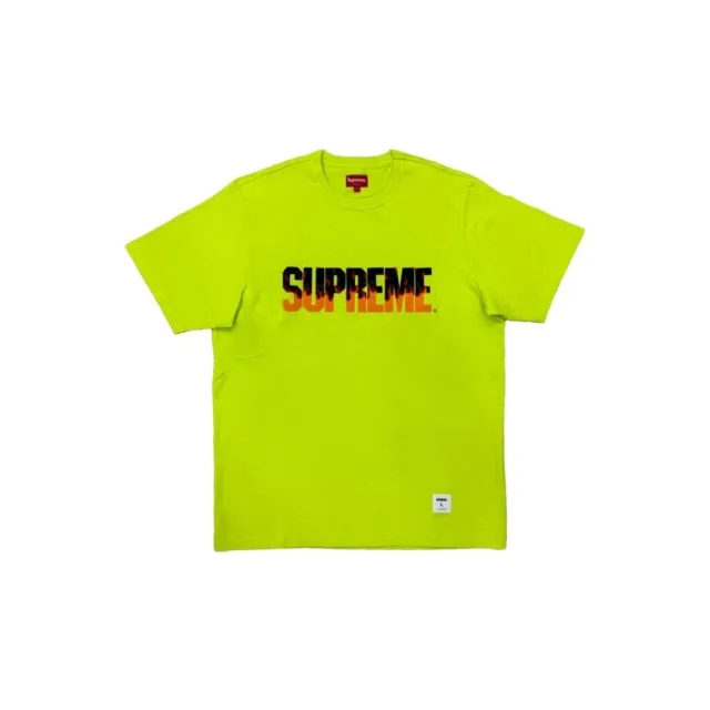 【SUPREME】火焰 螢光綠 短袖 SUPfire-GN