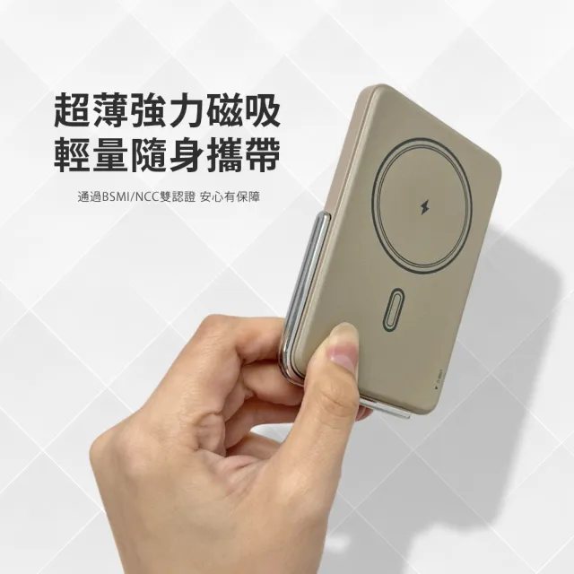 【SNOOPY 史努比】支架磁吸無線行動電源 5000mAh (Magsafe/P-169)