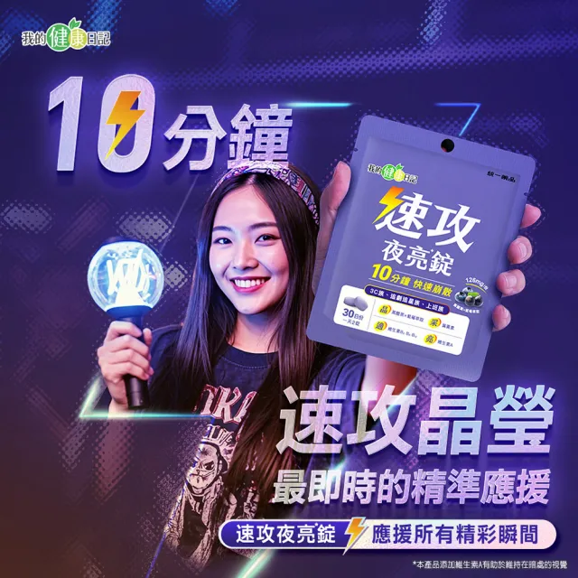 【我的健康日記】速攻夜亮錠(黑醋栗&藍莓配方)30日份