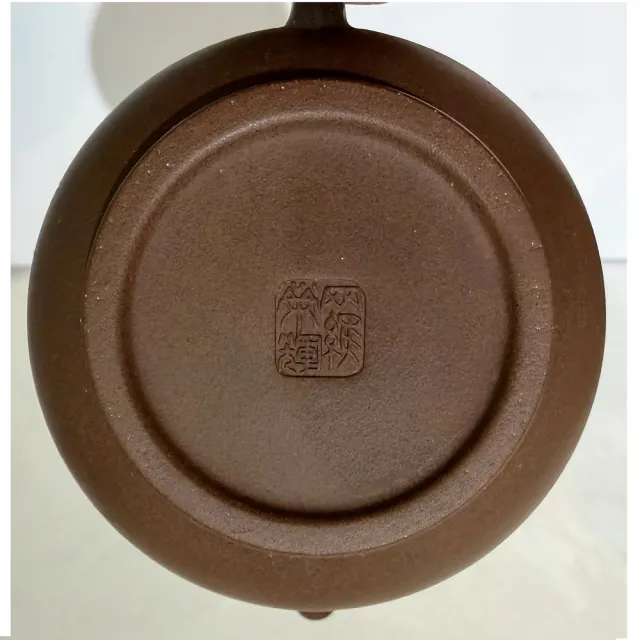 【創藝工坊】台灣名家 羅榮輝老師 辛未年小品 潘壺 黑星土(160cc 完整美品 茶壺茶具 台灣紫砂壺)