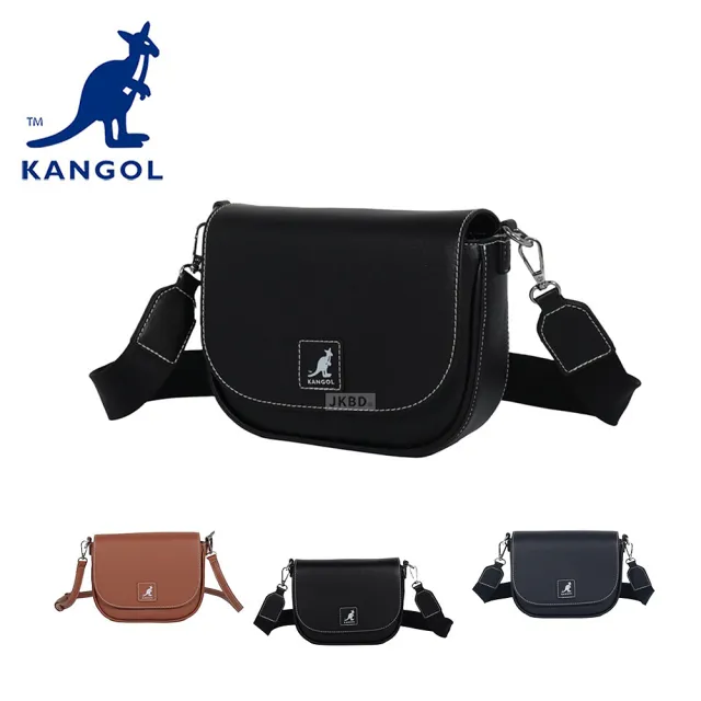 【KANGOL】袋鼠 掀蓋半月側背包 65228704