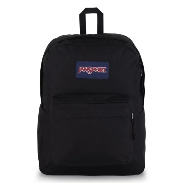 【JANSPORT】SUPERBREAK PLUS 後背包 後背包 運動包 雙肩背包 黑(JS0A4QUE008)