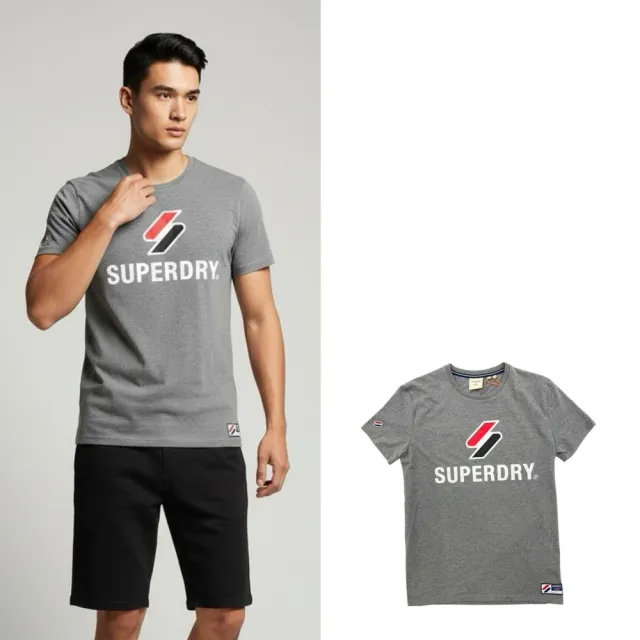 【Superdry】極度乾燥 短T  冒險魂 灰色 圓領 繡字 短袖 上衣 Superdry  @9124